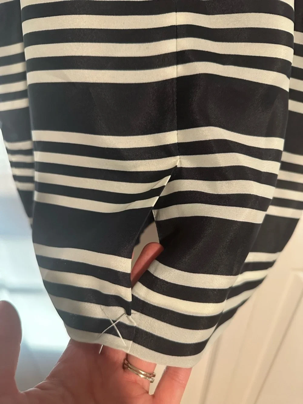 J Crew Navy & Cream Spaghetti Strap Dress - Picture 9 of 11